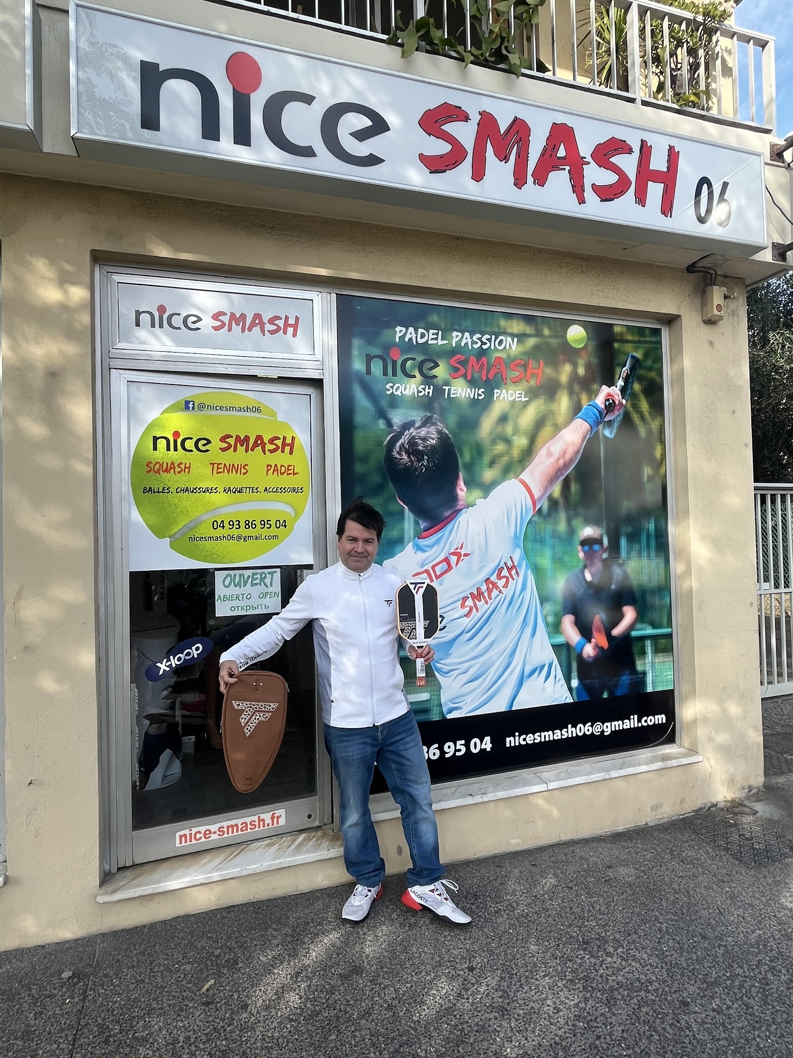 NICE SMASH 06. Magasin de Padel, Tennis, Squash à Nice, club de padel à Nice